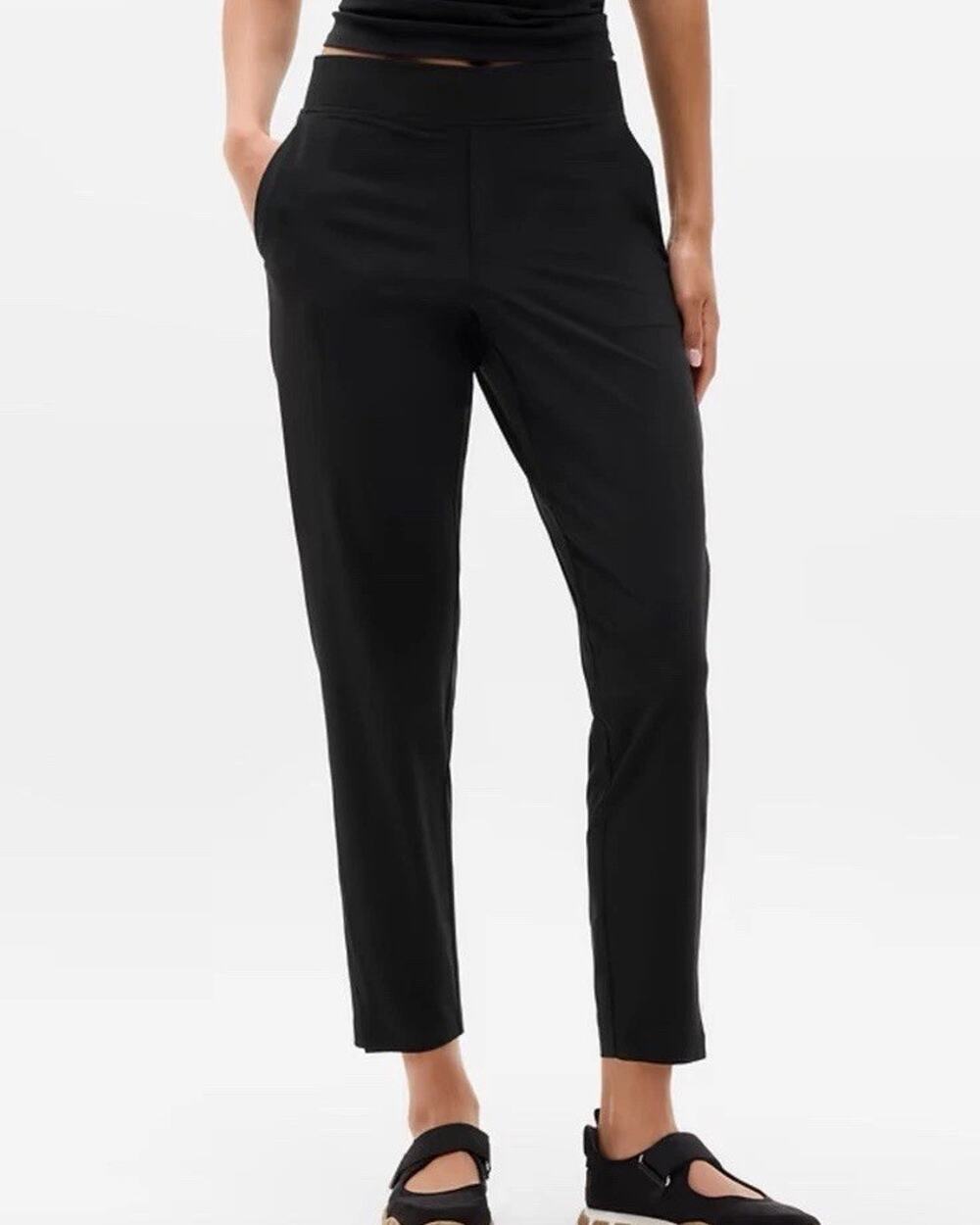 Athleta Brooklyn Mid Rise Ankle Pant Black Size 6 Tall